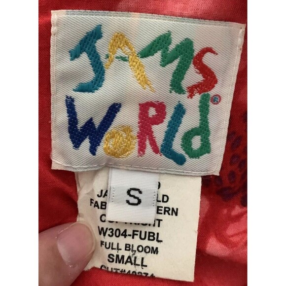 Vintage Jams World Women’s Dress Sleeveless Sz Small Red Floral Zip Up Hawaiian - Picture 4 of 6